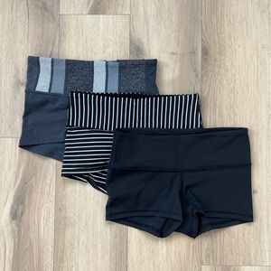 lululemon athletica Black and Gray Athletic Shorts